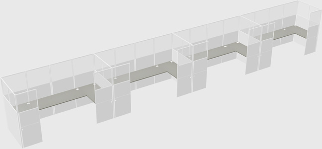 U-shaped cubicle