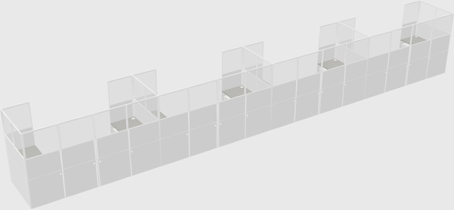 U-shaped cubicle