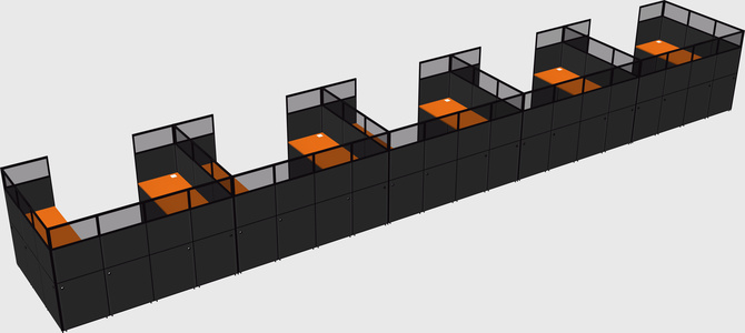 U-shaped cubicle