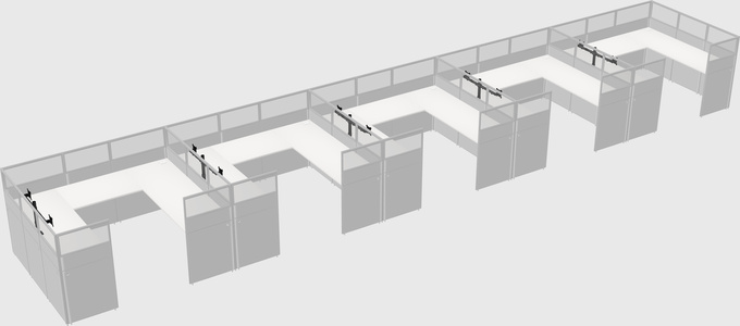 U-shaped cubicle
