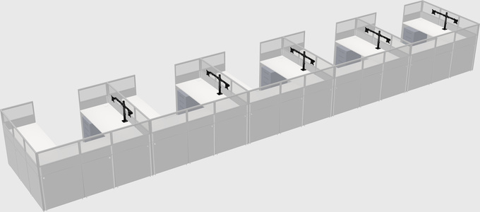 U-shaped cubicle