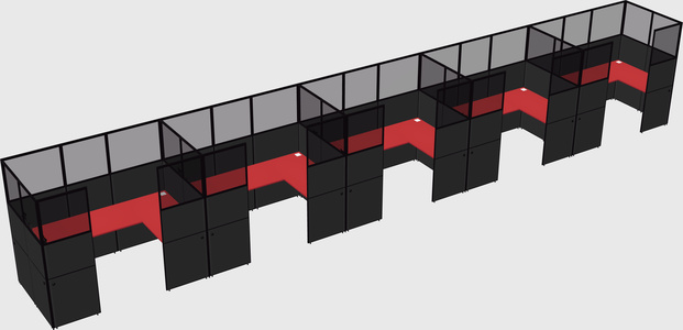 U-shaped cubicle