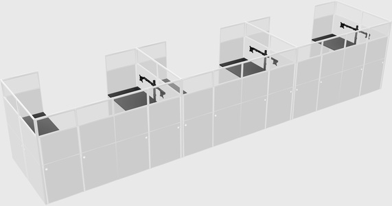 U-shaped cubicle