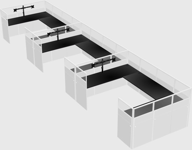 U-shaped cubicle