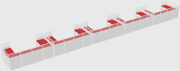 U-shaped cubicle