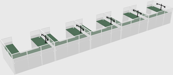 U-shaped cubicle