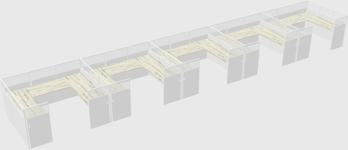 U-shaped cubicle