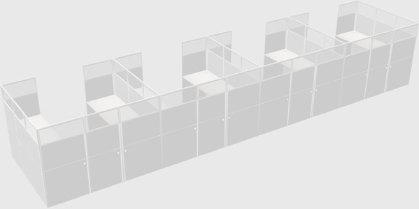 U-shaped cubicle