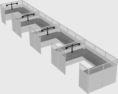 U-shaped cubicle