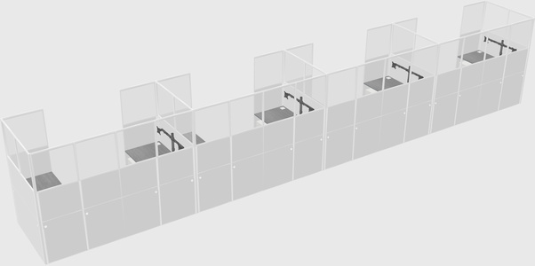 U-shaped cubicle