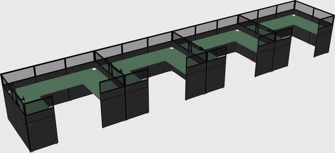 U-shaped cubicle