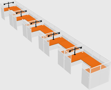 U-shaped cubicle