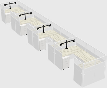 U-shaped cubicle