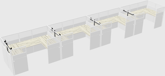 U-shaped cubicle