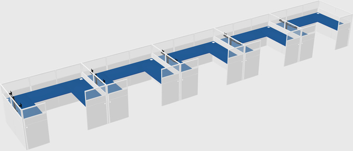 U-shaped cubicle
