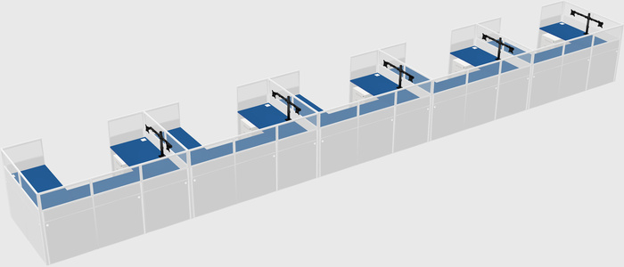 U-shaped cubicle