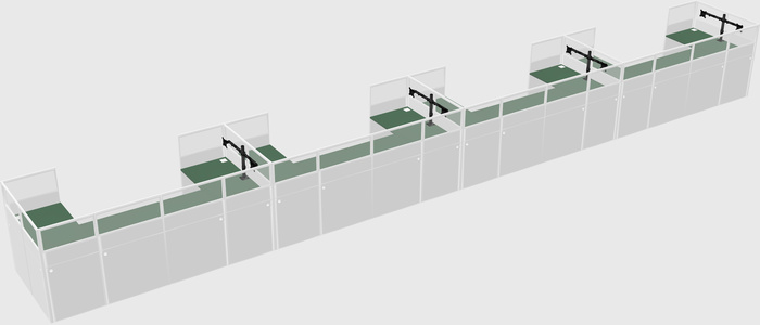U-shaped cubicle
