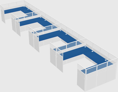 U-shaped cubicle