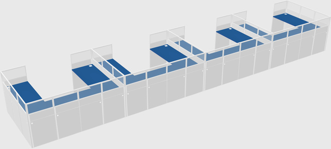 U-shaped cubicle