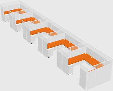 U-shaped cubicle