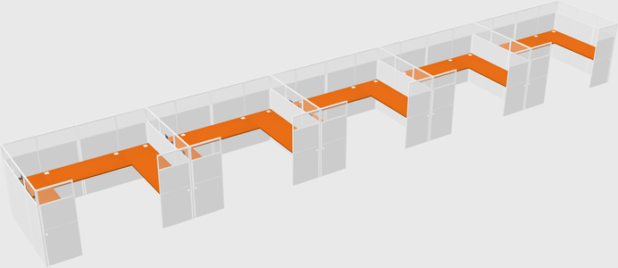 U-shaped cubicle
