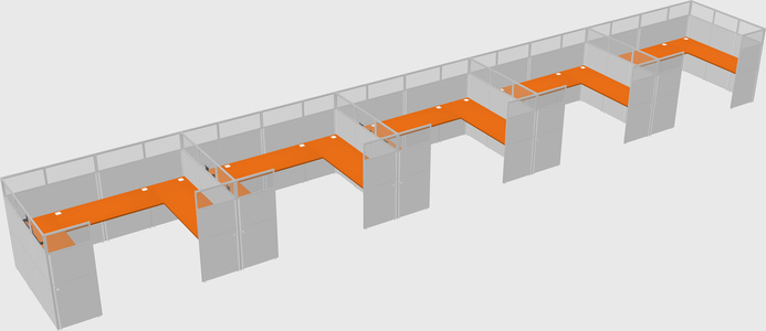 U-shaped cubicle