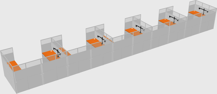 U-shaped cubicle