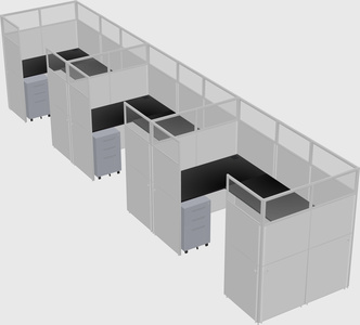 U-shaped cubicle