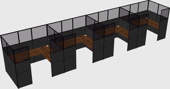 U-shaped cubicle