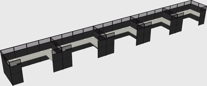 U-shaped cubicle