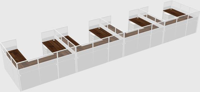 U-shaped cubicle