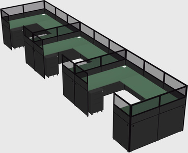 U-shaped cubicle