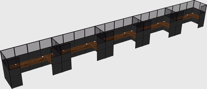 U-shaped cubicle