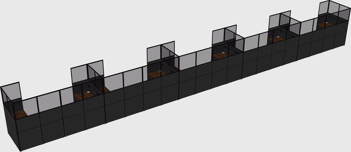 U-shaped cubicle