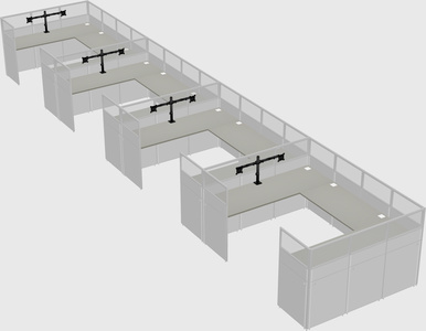 U-shaped cubicle