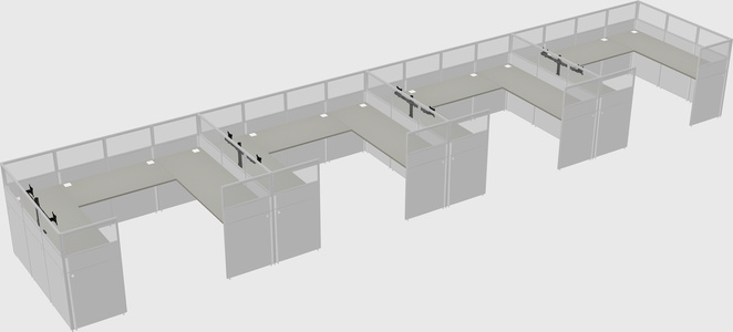 U-shaped cubicle