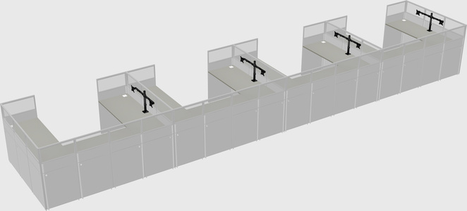 U-shaped cubicle