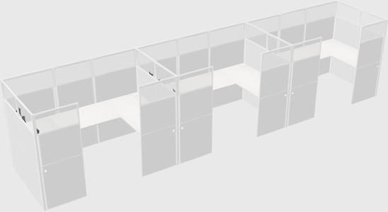 U-shaped cubicle
