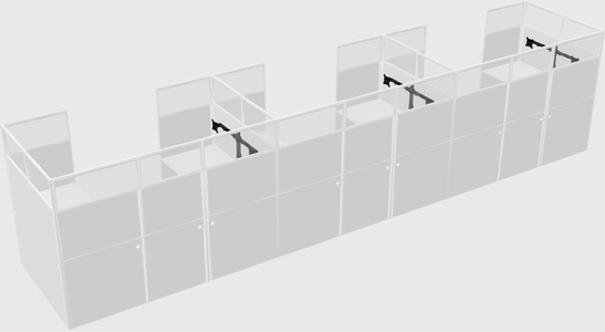 U-shaped cubicle