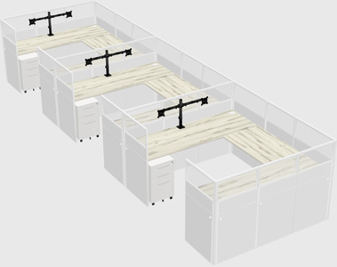 U-shaped cubicle