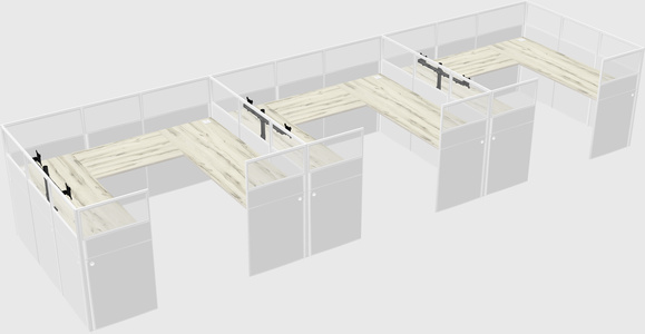 U-shaped cubicle