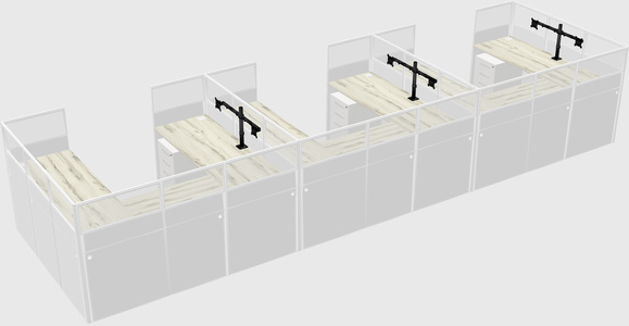 U-shaped cubicle