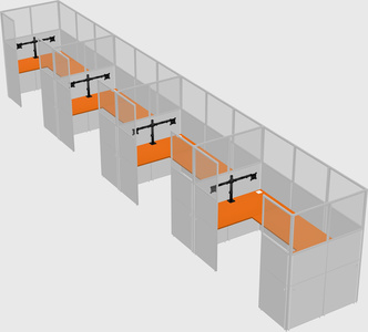 U-shaped cubicle