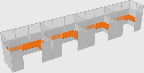 U-shaped cubicle