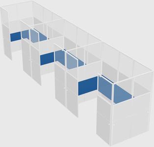 U-shaped cubicle