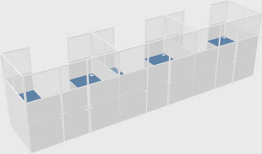 U-shaped cubicle