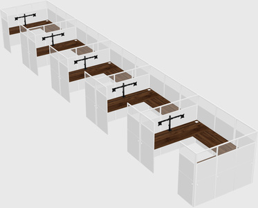 U-shaped cubicle