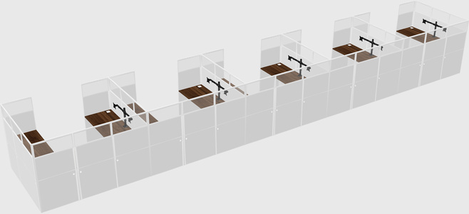 U-shaped cubicle