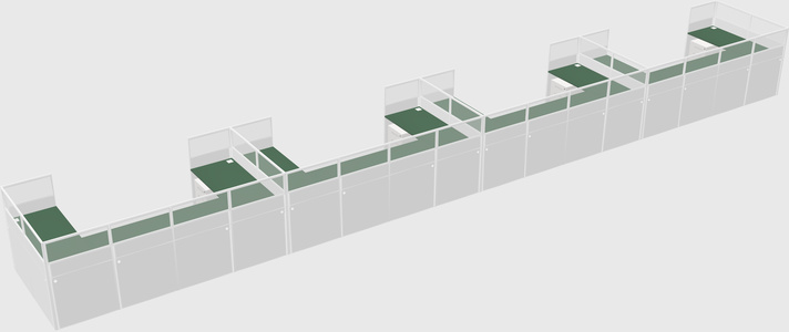 U-shaped cubicle