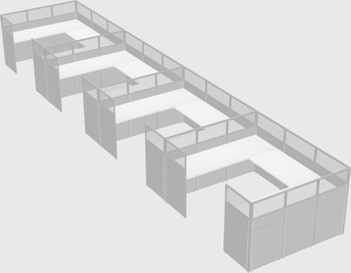 U-shaped cubicle